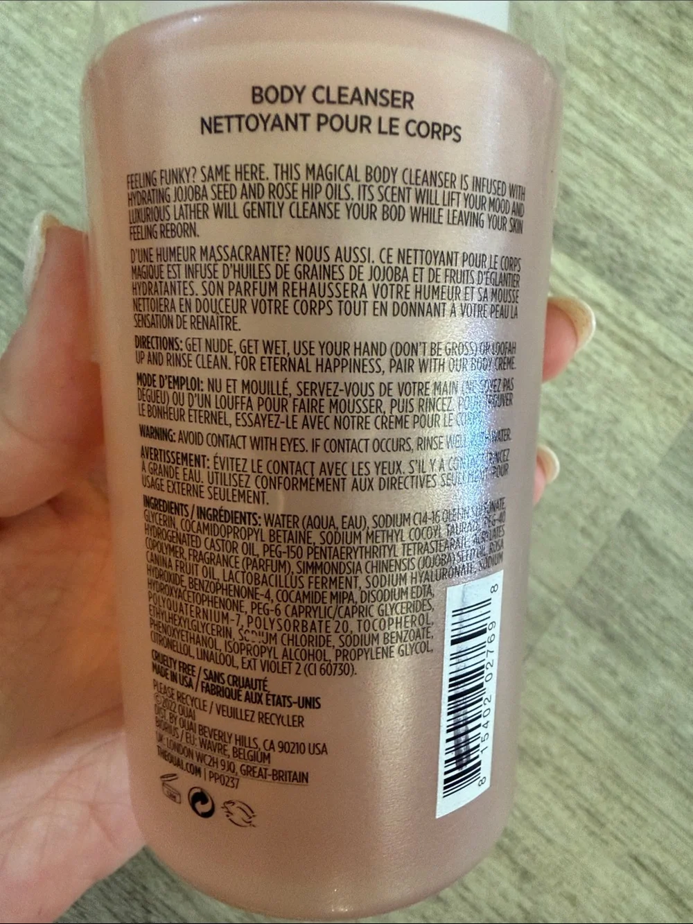 OUAI Pearlescent Pink Melrose Place Body Cleanser